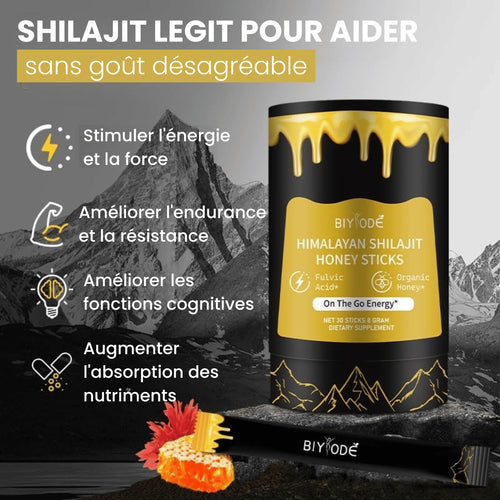 BIYODE™ Sachets de Miel de Shilajit de l'Himalaya - 30 Sachets